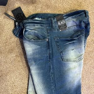 Vintage Genes Slim blue jeans distressed look but new with tags 34x32s